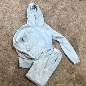 Nike Light Blue Kids Hoodie & Joggers Set